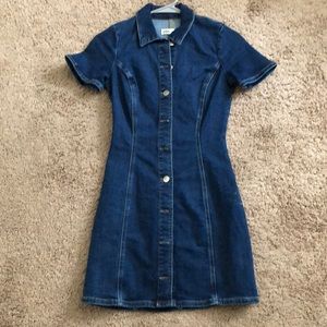 Zara Women's Denim Dress Short Sleeve
